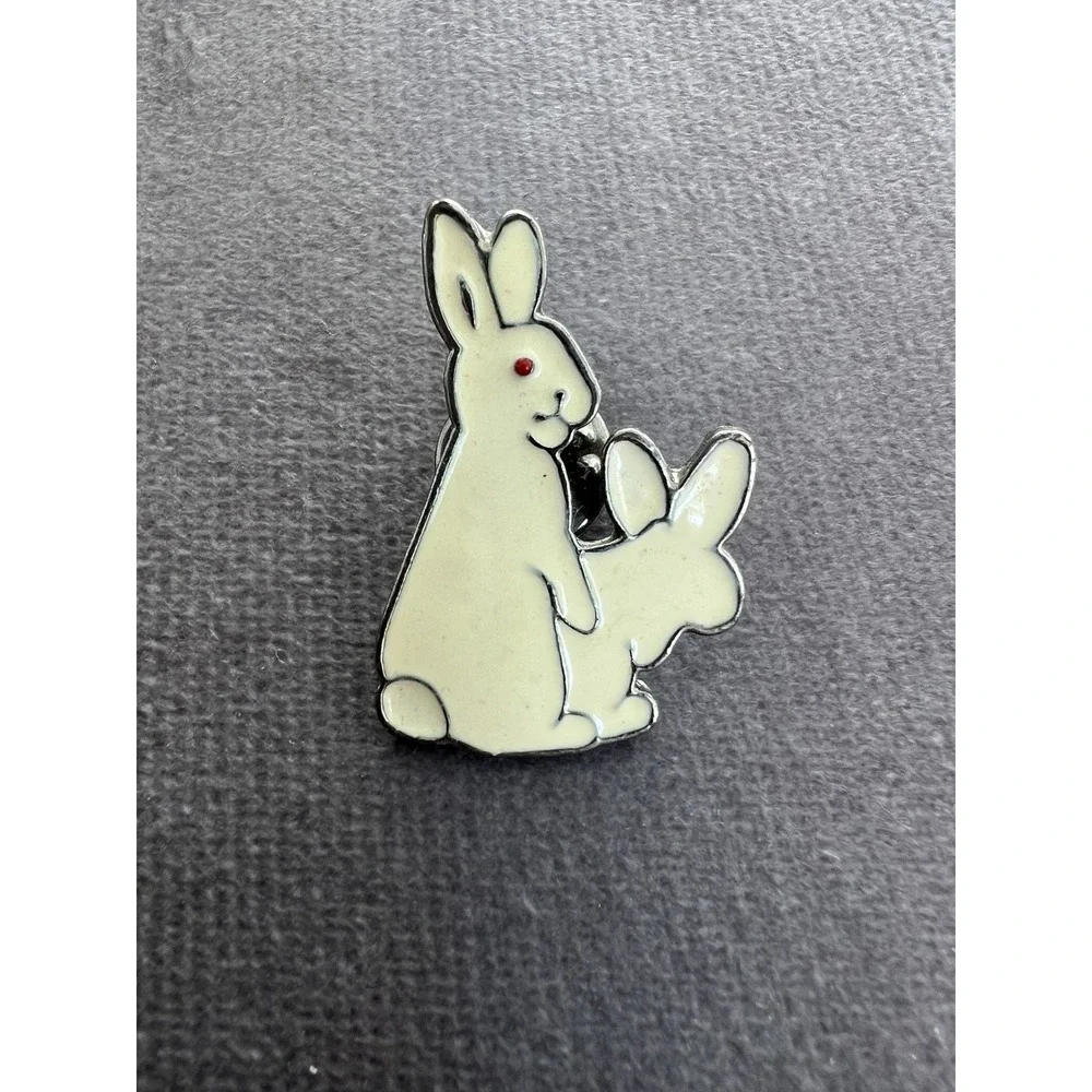 Rabbit Enamel Pin Cute Bunny Lapel‎ Pin Animal Brooch 1.18 Inches